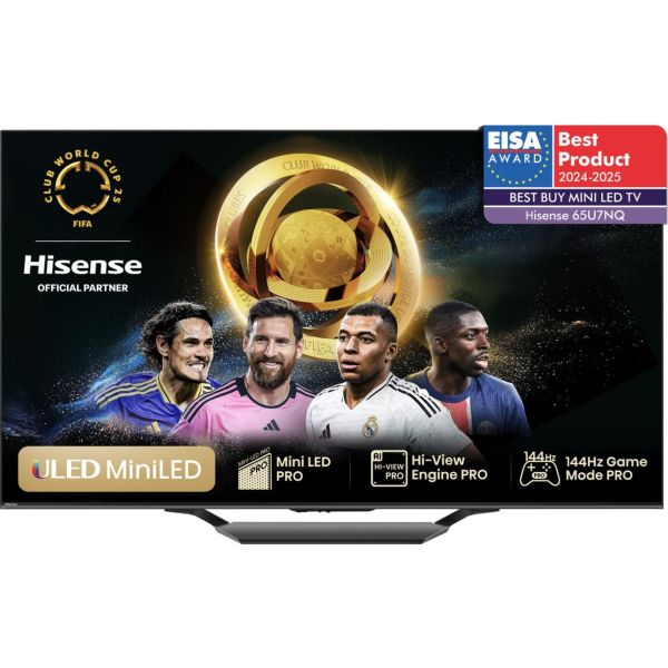 Hisense 65U7NQ 165,1 cm (65") 4K Ultra HD Smart TV Wifi Zwart 1500 cd/m² (65U7NQ)