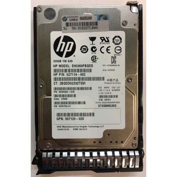 HP 300GB SAS 6G 15K SFF SC HDD (627114-002)