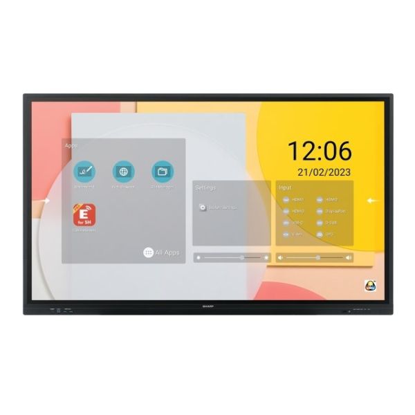 Sharp PN-LC862 Digitale signage flatscreen 2,18 m (86") LCD Wifi 450 cd/m² 4K Ultra HD Zwart Touchscreen Type processor Android 11 16/7 (PNLC862)