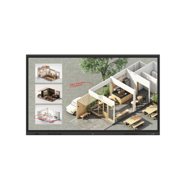 LG CreateBoard Standard interactief whiteboard 190,5 cm (75") 3840 x 2160 Pixels Touchscreen Zwart (75TR3DQ-B.AUEQ)