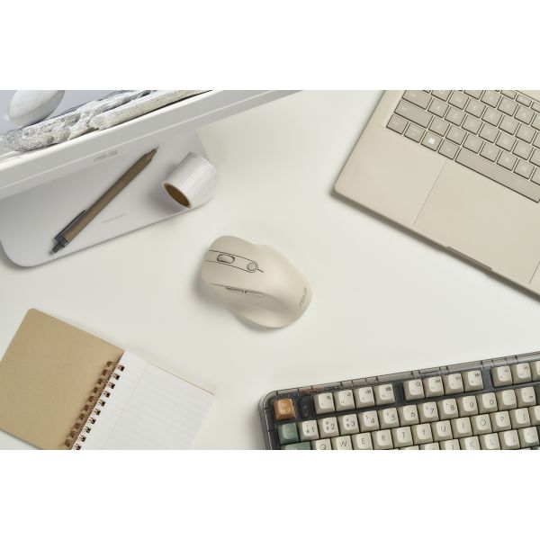 ASUS MD105 MOUSE/MK-WH muis Universeel Rechtshandig RF-draadloos + Bluetooth 2400 DPI (90XB0AH0-BMU000)