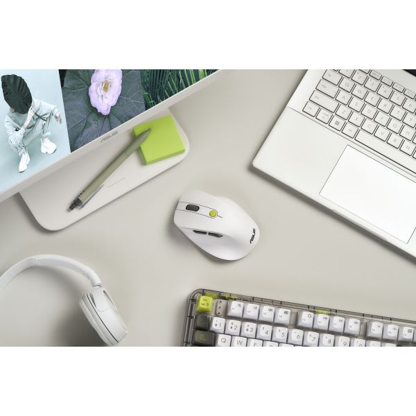 ASUS MD105 MOUSE/VT-GN muis Universeel Rechtshandig RF-draadloos + Bluetooth 2400 DPI (90XB0AH0-BMU010)