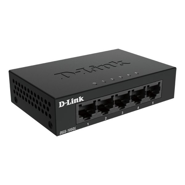 D-Link DGS-105GL/E netwerk-switch Unmanaged Gigabit Ethernet (10/100/1000) Zwart (DGS-105GL)