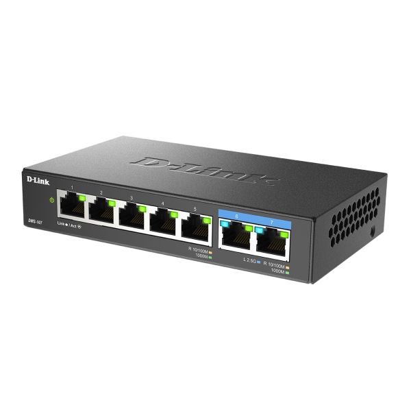 D-Link 7-Poort Multi-Gigabit Unmanaged Switch (DMS-107)