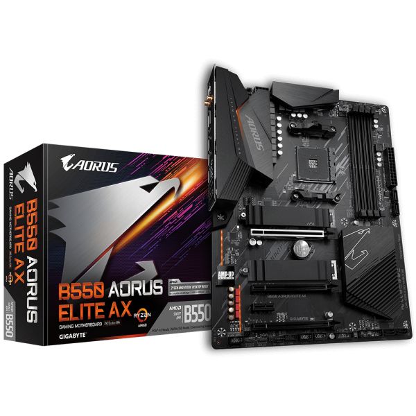 GIGABYTE B550 AORUS ELITE AX moederbord AMD B550 Socket AM4 ATX (B550 AORUS ELITE AX)