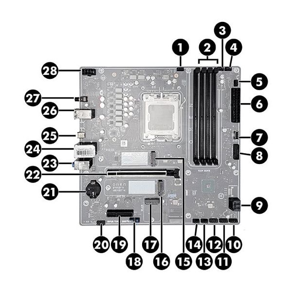 HP SBD 6x DIMM  LGA115X 3x LAN (531560-001-RFB)