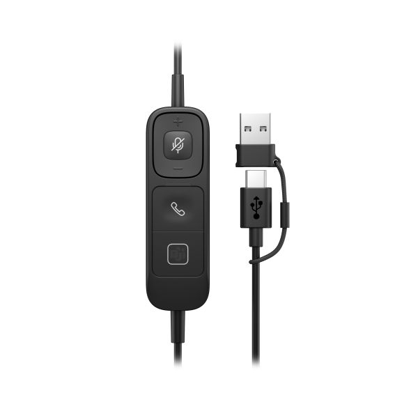 HP Poly Mission 425 Stereo USB Wired Headset Classic (C01B3AA)