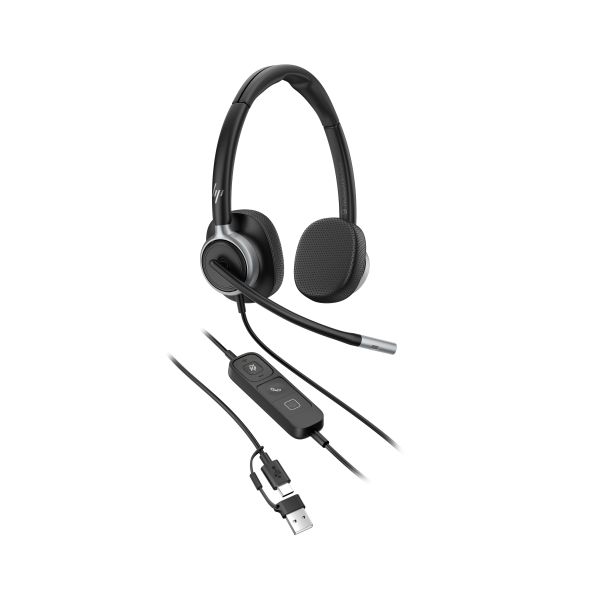 HP Poly Mission 625 Stereo USB Wired Headset (C01C6AA)