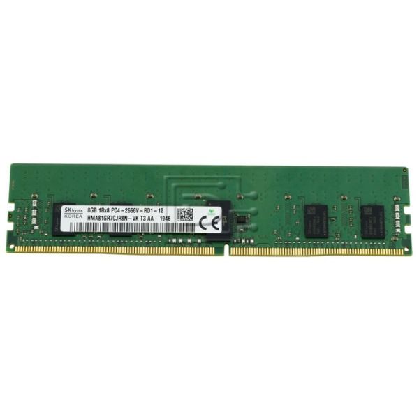 Hynix HMA81GR7CJR8N-VK 8 GB Memory Module - DDR4 SDRAM -  2666 MHz - 288 Pin - PC4-21300 - RDIMM - CL19 - 1Rx8 - Registered ECC  (HMA81GR7CJR8N-VK)