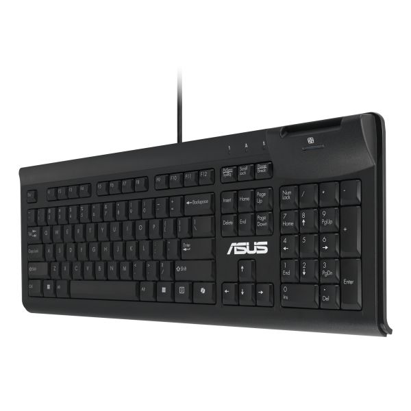 ASUS Smart Card Keyboard KU100 toetsenbord Thuis/Werk USB Zwart (90XB05E0-BKB010)