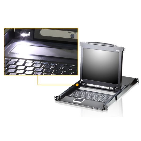 ATEN CL5708N rack console 48,3 cm (19") Zwart 1U (CL5708N-ATA-2XK06FG)