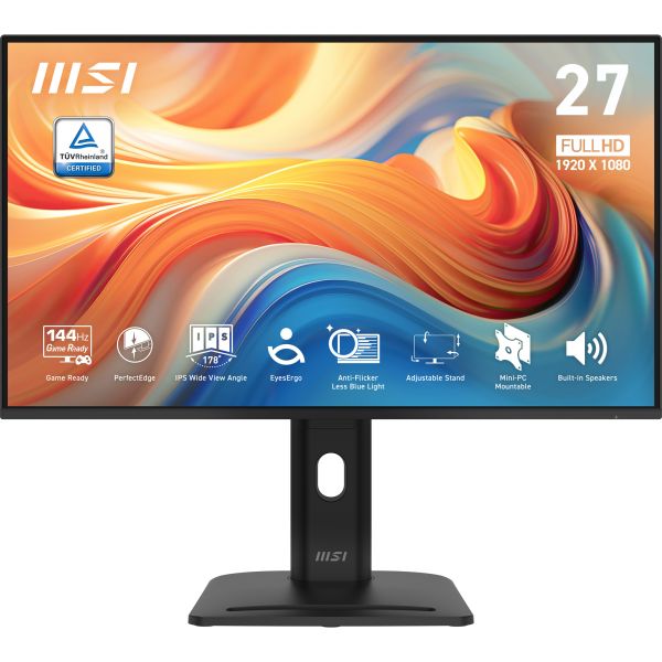 MSI PRO MP275PG E14 computer monitor 68,6 cm (27") 1920 x 1080 Pixels Full HD LCD Zwart (9S6-3PE49M-001| 9S6-3PE49M-002)