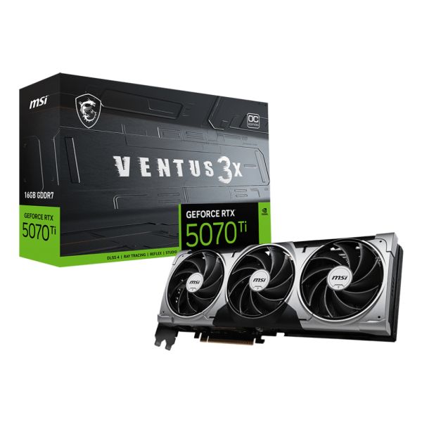 MSI GeForce RTX 5070 Ti 16G VENTUS 3X OC NVIDIA 16 GB GDDR7 (GEFORCE RTX 5070 TI 16G VENTUS 3X OC)