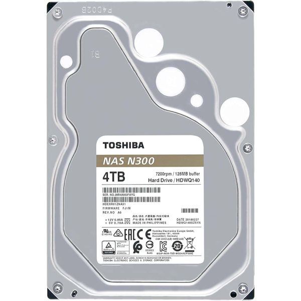 Toshiba N300 NAS Bulk 4TB 512MB/7200RP (HDEX01TZNA51F)