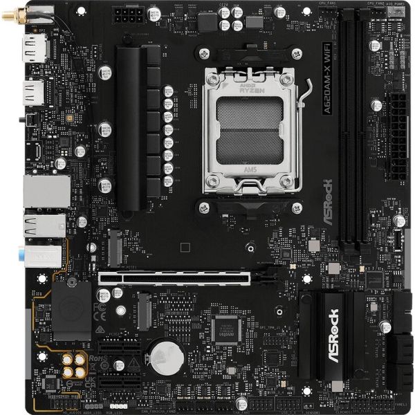 ASRock A620AM-X     WiFi         AM5 mATX HDMI/DP       DDR5 (90-MXBSU0-A0UAYZ)