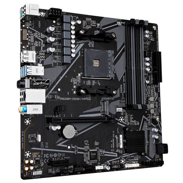 GIGABYTE A520M DS3H WIFI6E AMD A520 Socket AM4 micro ATX (A520M DS3H WF6E) GIGABYTE A520M DS3H WIFI6E AMD A520 Socket AM4 micro ATX (A520M DS3H WF6E)