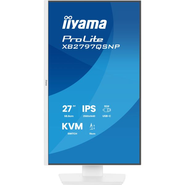 iiyama ProLite XB2797QSNP-W1 27" IPS LCD computer monitor 68,6 cm (27") 2560 x 1440 Pixels Quad HD Wit (XB2797QSNP-W1)