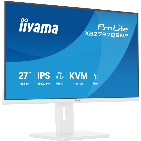 iiyama ProLite XB2797QSNP-W1 27" IPS LCD computer monitor 68,6 cm (27") 2560 x 1440 Pixels Quad HD Wit (XB2797QSNP-W1)