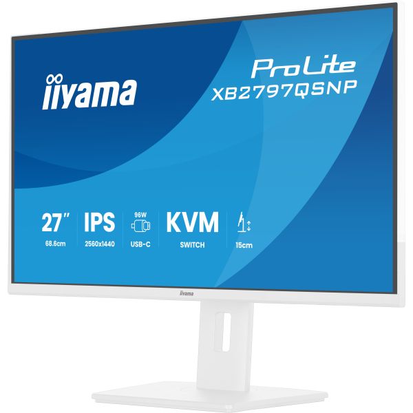 iiyama ProLite XB2797QSNP-W1 27" IPS LCD computer monitor 68,6 cm (27") 2560 x 1440 Pixels Quad HD Wit (XB2797QSNP-W1)