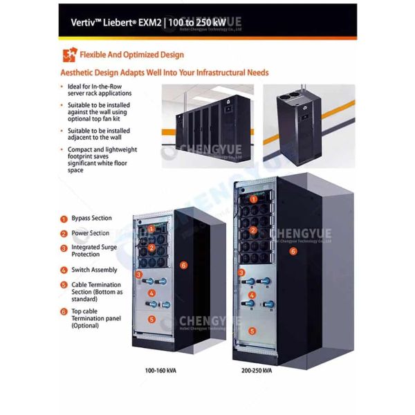 Vertiv EXM2 160KVA WITH MAINT. SWITCH AND WITH (EXM16AA21AA03A0)