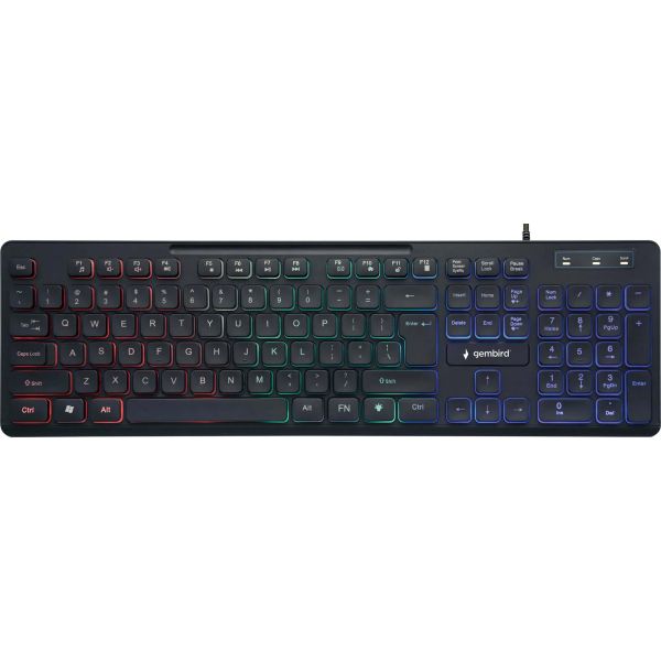 Gembird KB-UML-02 Toetsenbord USB US-layout Zwart (KB-UML-02)