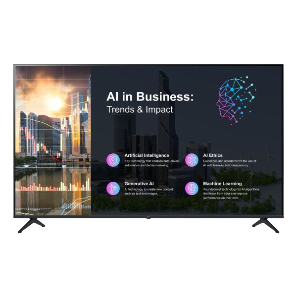 LG 50PK640S Digitale signage flatscreen 127 cm (50") LED 260 cd/m² 4K Ultra HD Zwart Type processor WebOS 16/7 (50PK640S)