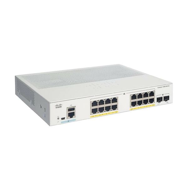 Cisco Catalyst 1000 16-poort Gigabit Switch met 2x1G (C1000-16T-E-2GL-RF)
