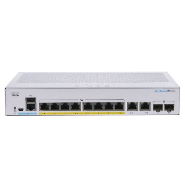 Cisco CBS350-8FP-2GU Managed Switch 8-poort (CBS350-8FP-2GUK-RF)