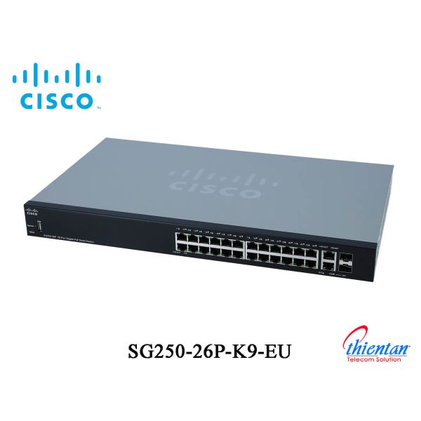 Cisco SG250-26P 26-Port PoE Smart Switch (SG250-26P-K9-EU-RF)