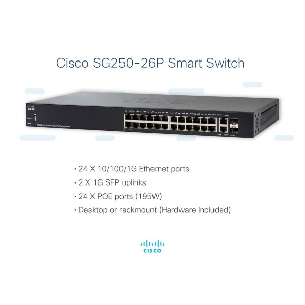 Cisco Refurb/Cisco SG250-26P 26-port PoE SW RM (SG250-26P-K9-EU-RF)