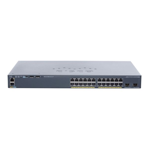 Cisco Refurb/Cat 2960-X 24GigE 2x10G SFP+Base (WS-C2960X-24TDL-RF)
