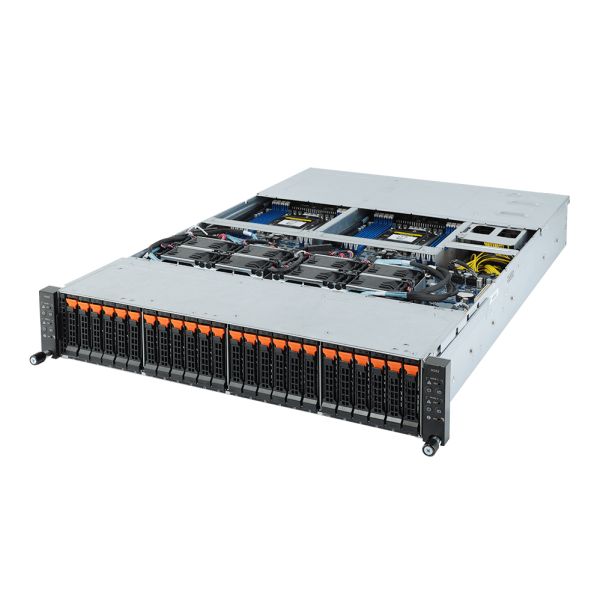 GIGABYTE H252-Z10 Socket SP3 Rack (2U) Zwart, Staal (6NH252Z10MR-00-AT)