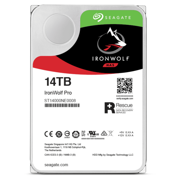 Seagate IronWolf Pro 14TB NAS SATA 3.5 inch (ST14000NT001)