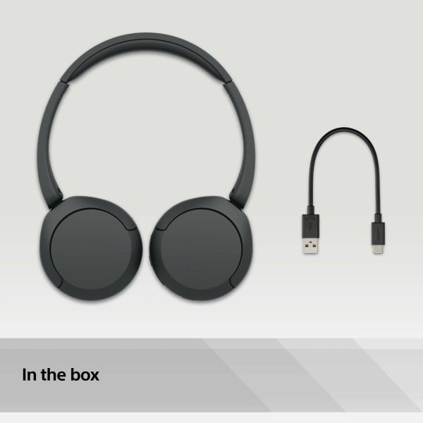 Sony WH-CH520 Headset Draadloos Hoofdband Oproepen/muziek USB Type-C Bluetooth Zwart (WHCH520B.CE7)
