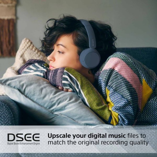 Sony WH-CH520 Headset Draadloos Hoofdband Oproepen/muziek USB Type-C Bluetooth Blauw (WHCH520L.CE7)