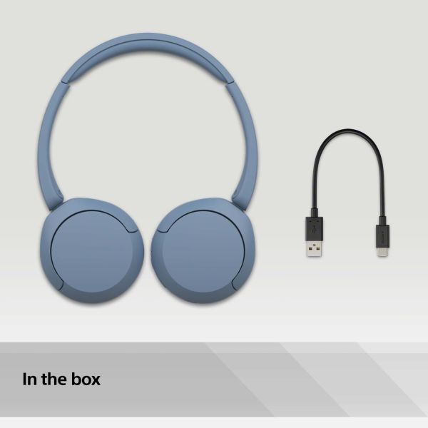 Sony WH-CH520 Headset Draadloos Hoofdband Oproepen/muziek USB Type-C Bluetooth Blauw (WHCH520L.CE7)
