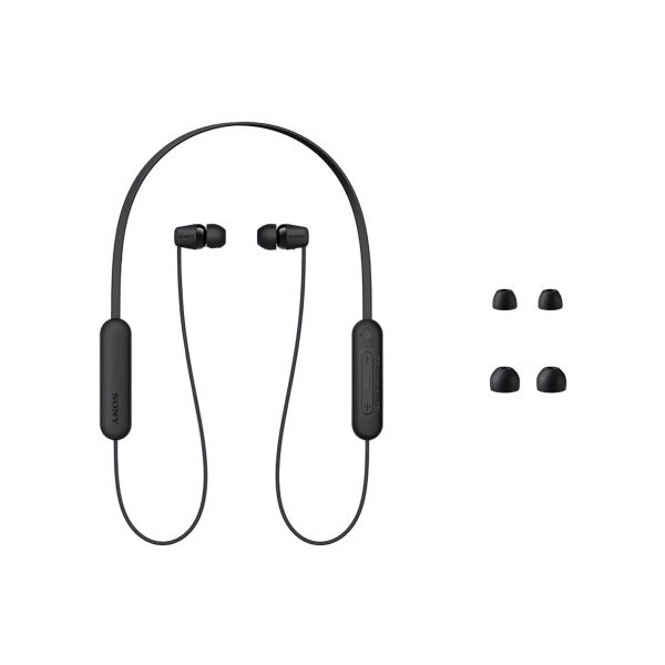 Sony WI-C100 Headset Draadloos In-ear Oproepen/muziek Bluetooth Zwart (WIC100B.CE7)