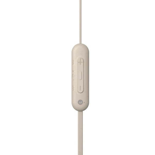 Sony WI-C100 Headset Draadloos In-ear Oproepen/muziek Bluetooth Beige (WIC100C.CE7)