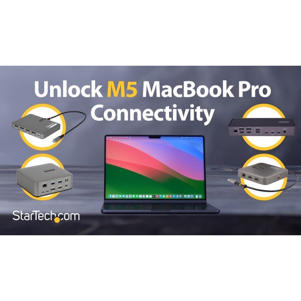 StarTech.com USB C Docking Station, Dual 4K 60Hz HDMI compatibel met Macbook Pro (M1/M2/M3/M4) en Windows, USB-A/USB-C 10Gbps Hub, 100W Power Delivery, GbE, SD, 56cm Kabel (102B-USBC-MULTIPORT) StarTech.com USB C Docking Station, Dual 4K 60Hz HDMI compatibel met Macbook Pro (M1/M2/M3/M4) en Windows, USB-A/USB-C 10Gbps Hub, 100W Power Delivery, GbE, SD, 56cm Kabel (102B-USBC-MULTIPORT)