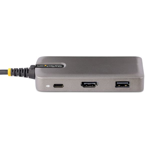 StarTech.com USB-C Multiport Adapter, 4K 60Hz HDMI w/HDR, 3-Port USB Hub, 100W Power Delivery Pass-Through, USB Type C Mini Docking Station, Windows/macOS/ChromeOS/iPadOS/Android (104B-USBC-MULTIPORT)
