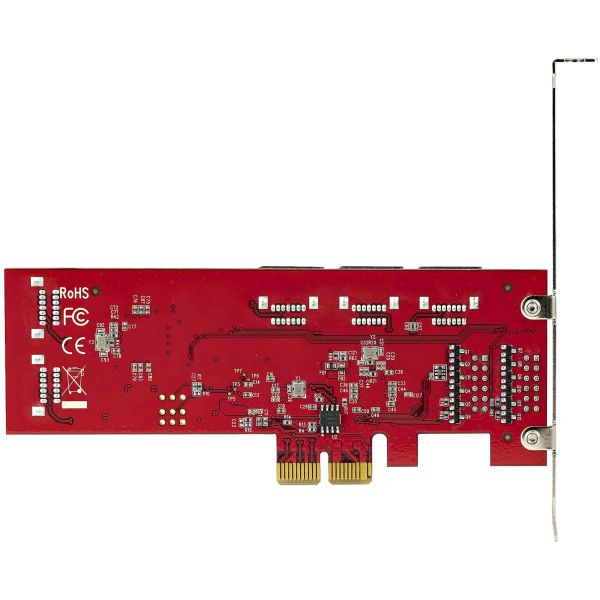 StarTech.com SATA PCIe Kaart, 10 Port PCIe SATA Uitbreidingskaart, 6Gbps, Low/Full Profile, Stacked SATA Connectors, ASM1062 Non-Raid, PCI Express naar SATA Converter/Adapter (10P6G-PCIE-SATA-CARD)