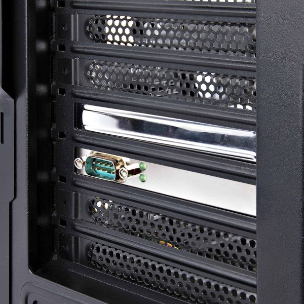StarTech.com 1 Port PCI Express RS232 Seriële Kaart, PCIe RS232 Serial Host Controller Kaart, PCIe naar Serial DB9 Adapter Kaart, 16C1050 UART, Standaard of Low Profile, COM Retentie, Windows & Linux (11050-PC-SERIAL-CARD)