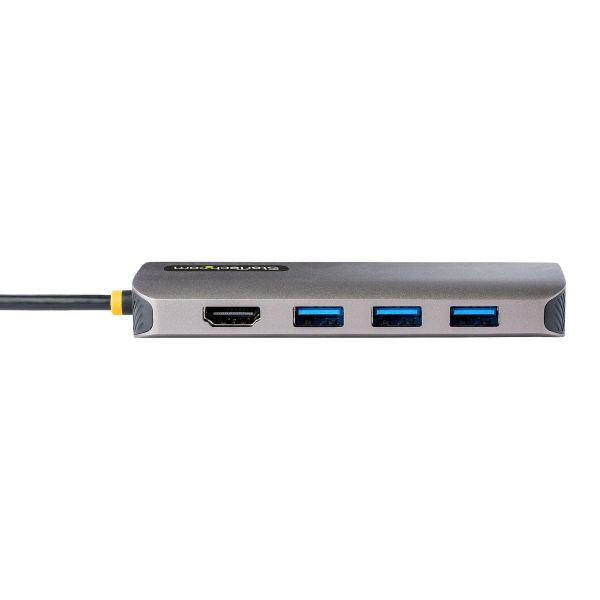 StarTech.com USB C Multiport Adapter, 4K 60Hz HDMI Video, 3 Port 5Gbps USB-A Hub, 100W USB Power Delivery Pass-Through, GbE, SD/MicroSD, 30cm Kabel, Travel Dock, Laptop Docking Station (115B-USBC-MULTIPORT)