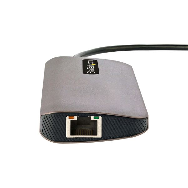 StarTech.com USB C Multiport Adapter, 4K 60Hz HDMI Video, 3 Port 5Gbps USB-A Hub, 100W USB Power Delivery Pass-Through, GbE, SD/MicroSD, 30cm Kabel, Travel Dock, Laptop Docking Station (115B-USBC-MULTIPORT) StarTech.com USB C Multiport Adapter, 4K 60Hz HDMI Video, 3 Port 5Gbps USB-A Hub, 100W USB Power Delivery Pass-Through, GbE, SD/MicroSD, 30cm Kabel, Travel Dock, Laptop Docking Station (115B-USBC-MULTIPORT)