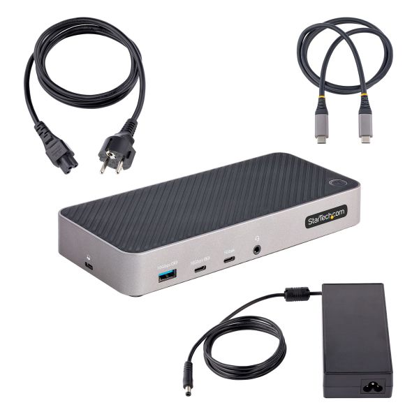 StarTech.com USB-C Triple Monitor Docking Station - HDMI/DP Triple 4k USB-C Dock - 5x USB Hub - GbE - 100W PD - Universeel Multi Monitor Docking Station - Thunderbolt 3/4 Compatibel (116E-USBC-DOCK)
