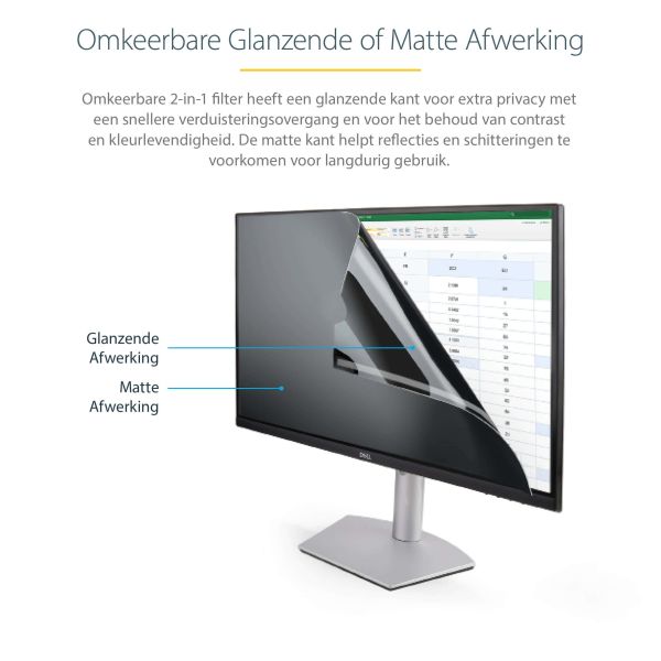 StarTech.com Monitor Privacy Filter voor 23,8" PC Scherm - Privacy Film voor Computerscherm - Schermbeveiliger met +/- 30° Kijkhoek en Reductie Blauw Licht - 16:9 Widescreen - Mat/Glanzend (21050-PC-SERIAL-CARD)
