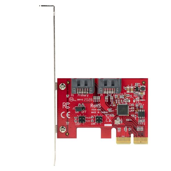 StarTech.com SATA PCIe Kaart - 2 Port PCIe SATA Uitbreidingskaart - 6Gbps - Full/Low Profile - PCI Express naar SATA Adapter/Controller - ASM1062R SATA RAID - PCIe naar SATA Converter (2P6GR-PCIE-SATA-CARD) StarTech.com SATA PCIe Kaart - 2 Port PCIe SATA Uitbreidingskaart - 6Gbps - Full/Low Profile - PCI Express naar SATA Adapter/Controller - ASM1062R SATA RAID - PCIe naar SATA Converter (2P6GR-PCIE-SATA-CARD)