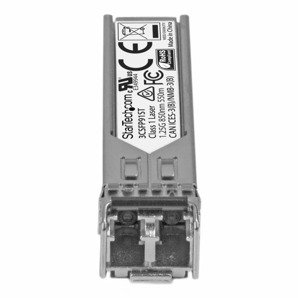 StarTech.com Gigabit glasvezel 1000BASE-SX SFP ontvanger module - HPE 3CSFP91 compatibel - MM LC - 550m (3CSFP91ST)  StarTech.com Gigabit glasvezel 1000BASE-SX SFP ontvanger module - HPE 3CSFP91 compatibel - MM LC - 550m (3CSFP91ST)