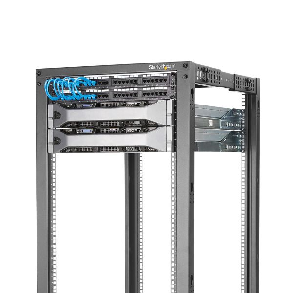 StarTech.com 25U 4-Post Server Rack, 19in Open Frame Rack met 101cm Montagediepte en 544kg Draagkracht, Mobiel of Vrijstaand IT Rack (4POSTRACK25U) 2/10 StarTech.com 25U 4-Post Server Rack, 19in Open Frame Rack met 101cm Montagediepte en 544kg Draagkracht, Mobiel of Vrijstaand IT Rack (4POSTRACK25U)