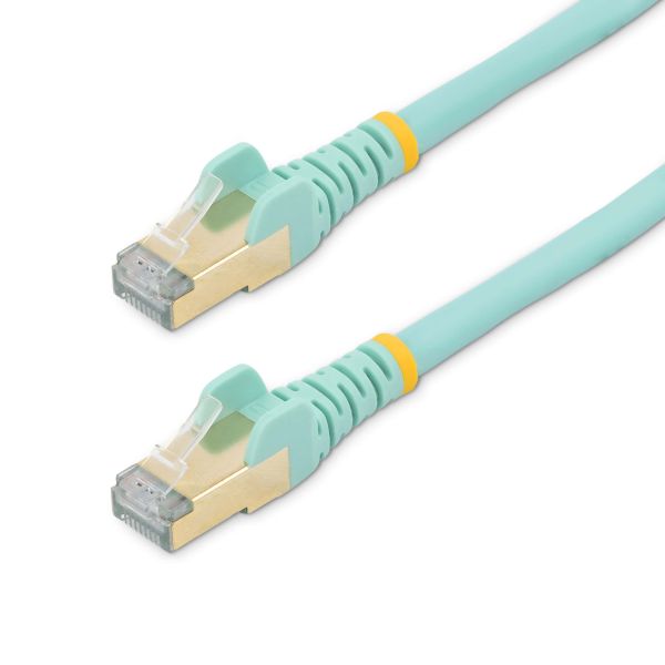 StarTech.com 0,5m aqua Cat6a Ethernet netwerkkabel shielded (STP) Cat6a patchkabel Cat 6a (6ASPAT50CMAQ)